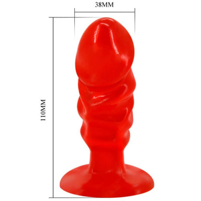 BAILE - PLUG ANAL UNISEX CON VENTOSA ROJA