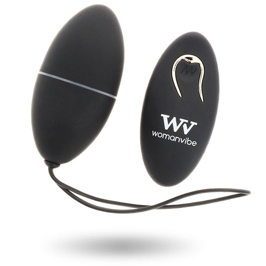 WOMANVIBE - ALSAN EGG TÉLÉCOMMANDE NOIR SILICONE NOIR
