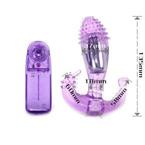 BAILE - ESTIMULADOR VAGINAL Y ANAL CON VIBRACIÓN COLOR LILA