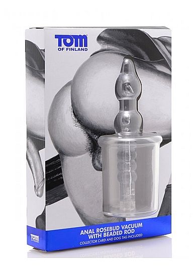 TOM OF FINLAND - ASPIRATEUR ANAL ROSBUD AVEC PERLES TRANSPARENT