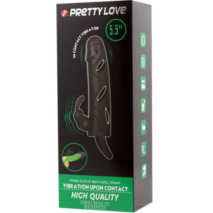 PRETTY LOVE - FUNDA DE SILICONA CON VIBRACIÓN 14 CM 2.0