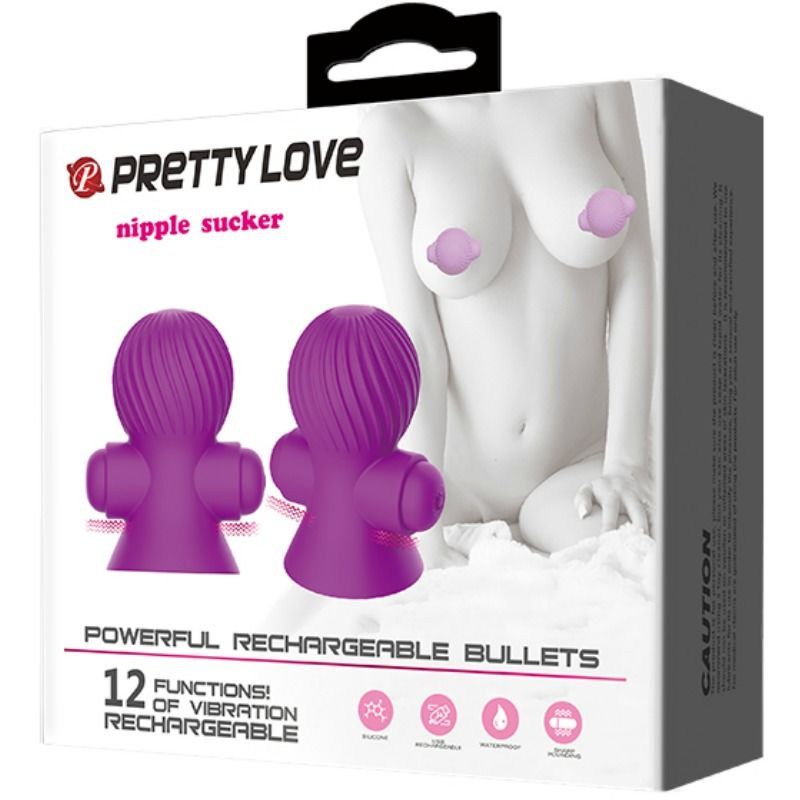 PRETTY LOVE - NIPPLE STIMULATORS 12M LILAC VIBRATION