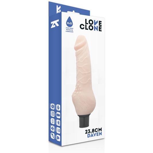 LOVECLONE - DAVEN REALISTIC VIBRATOR SELF LUBRICATION 23.8 CM -O- 3.8 CM