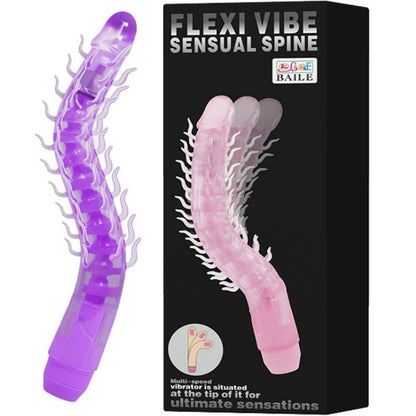 BAILE - FLEXI VIBE SENSUAL SPINE DILDO VIBRANT PLIABLE LILAS 23,5 CM