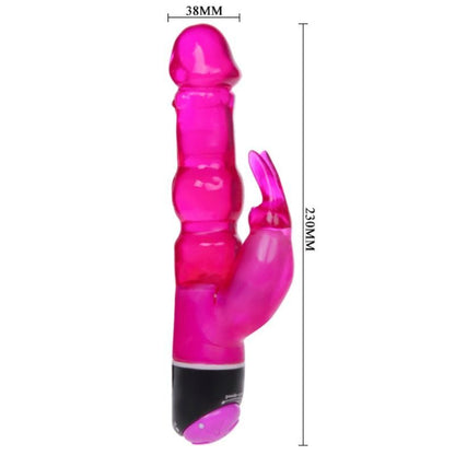 BAILE - WAVES OF PLEASURE VIBRADOR FANTASÍA CON CONEJO LILA 23 CM