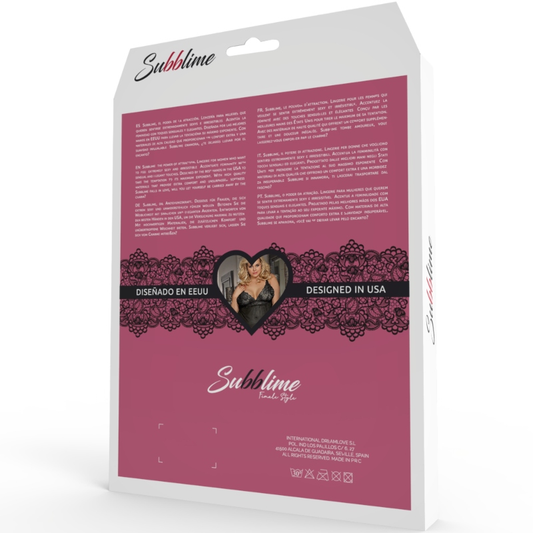 SUBBLIME - WHITE BABYDOLL WITH STRIPES, LARGE SIZE