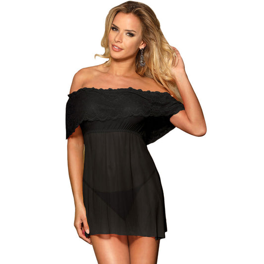 SUBBLIME - ROBES ROBE COURTE + STRING NOIR S/M