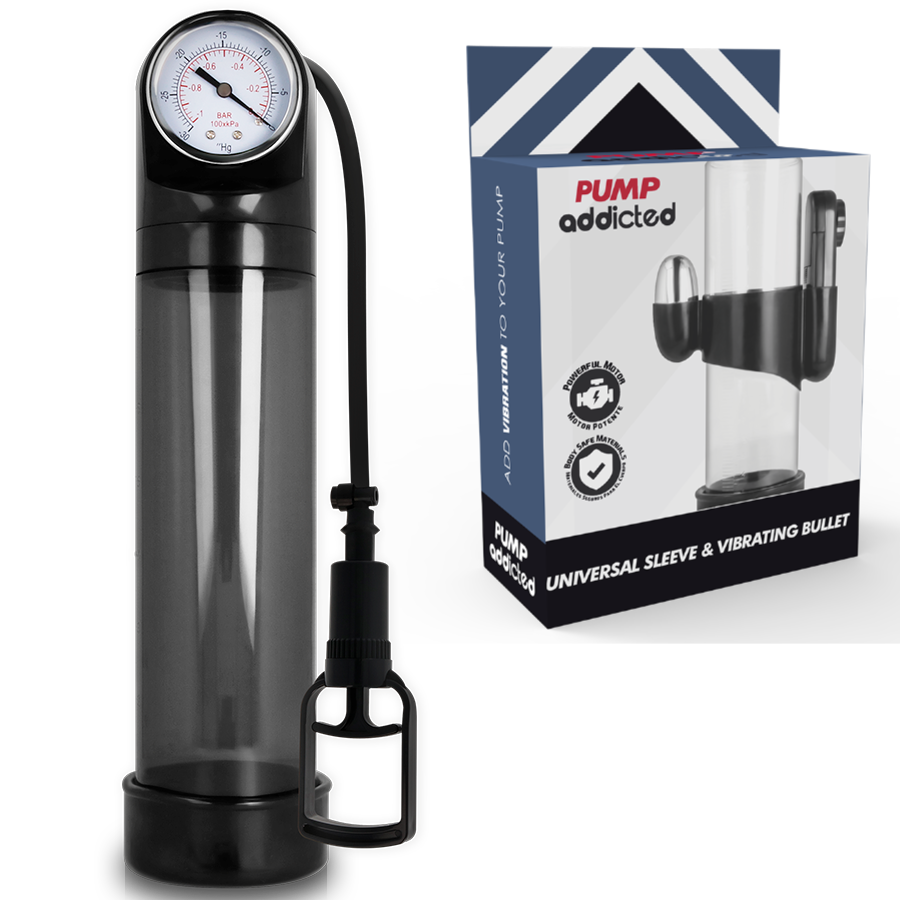 PUMP ADDICTED - RX9 BLACK ERECTION PUMP WITH VIBRATOR