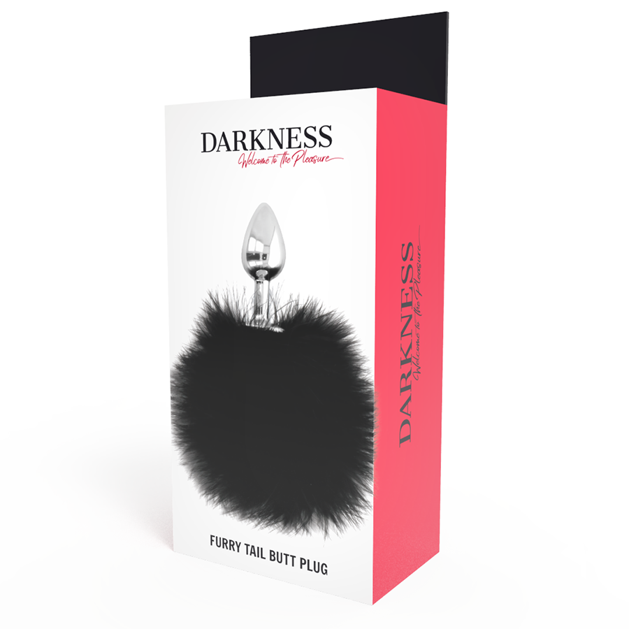 DARKNESS - PLUG ANAL EXTRA CON COLA NEGRO 7 CM