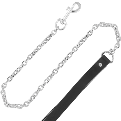 DARKNESS - HIGH QUALITY LEATHER NECKLACE WITH LEASH