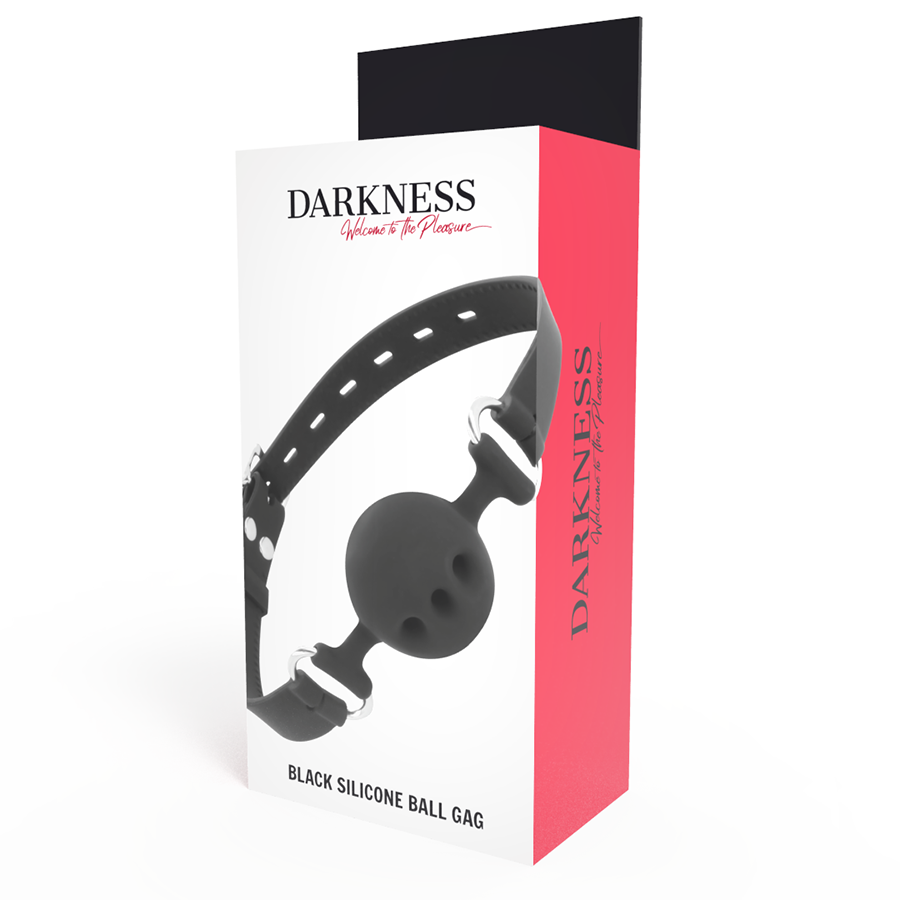 DARKNESS - BÂILLON EN SILICONE RESPIRANT NOIR