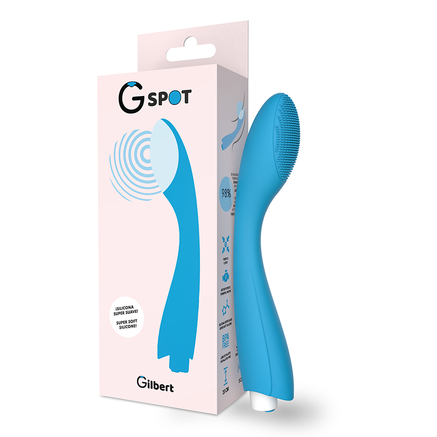 PUNTO G - VIBRADOR PUNTO G AZUL TURQUESA GYLBERT