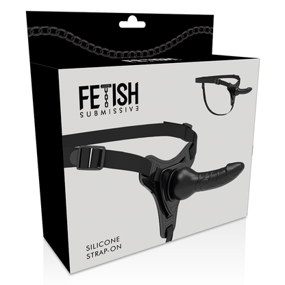 FETISH SUBMISSIVE HARNESS - BLACK SILICONE REALISTIC 16 CM