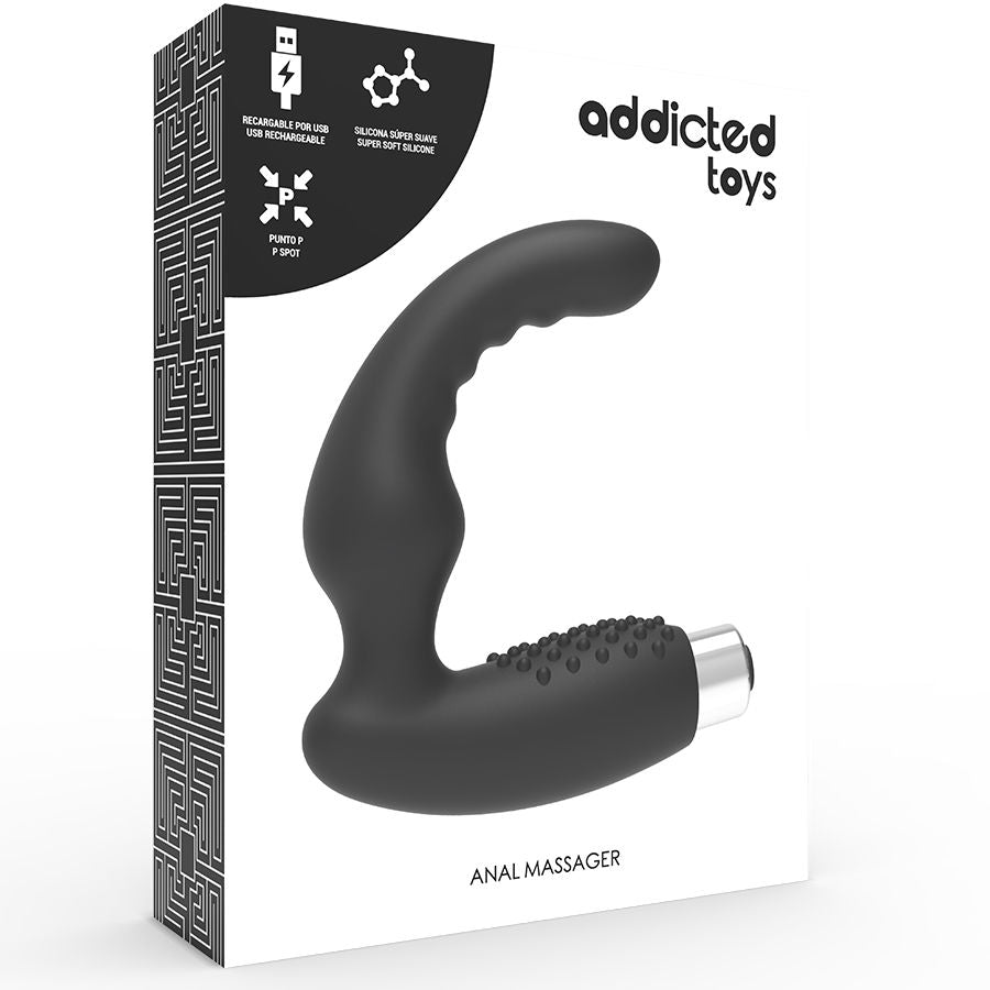 ADDICTED TOYS - PROSTATIC VIBRATOR RECHARGEABLE MODEL 2 - BLACK