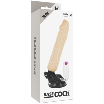 BASECOCK - VIBRATEUR RÉALISTE TÉLÉCOMMANDÉ CHAIR 20 CM -O- 4 CM