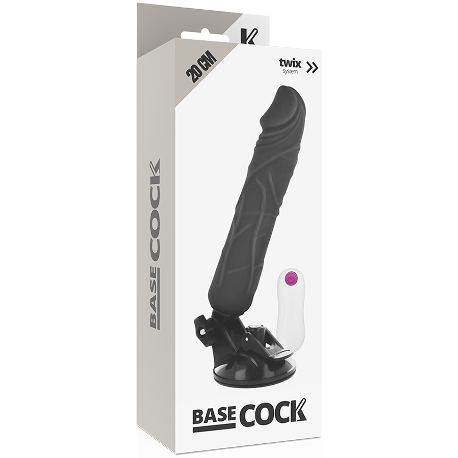 BASECOCK - VIBRATEUR RÉALISTE TÉLÉCOMMANDÉ CHAIR 20 CM -O- 4 CM