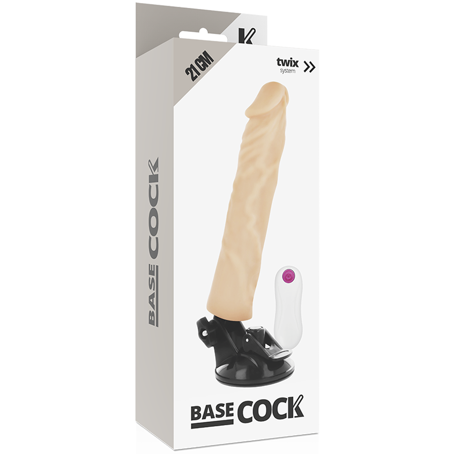 BASECOCK - VIBRATEUR RÉALISTE TÉLÉCOMMANDÉ CHAIR 21 CM -O- 4 CM