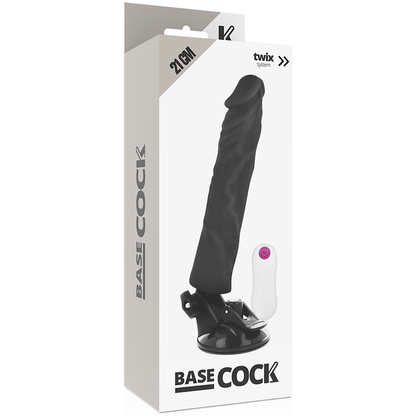 BASECOCK - VIBRATEUR RÉALISTE TÉLÉCOMMANDÉ CHAIR 21 CM -O- 4 CM