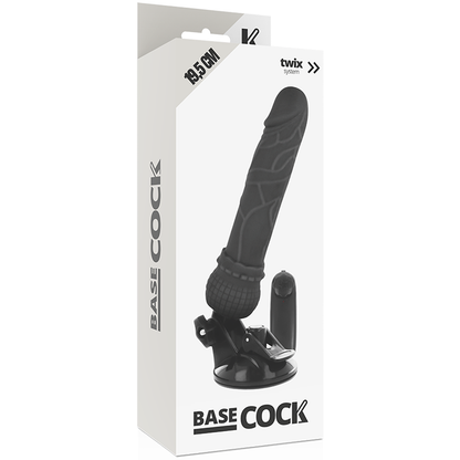 BASECOCK - VIBRATEUR RÉALISTE TÉLÉCOMMANDÉ CHAIR 19,5 CM -O- 4 CM