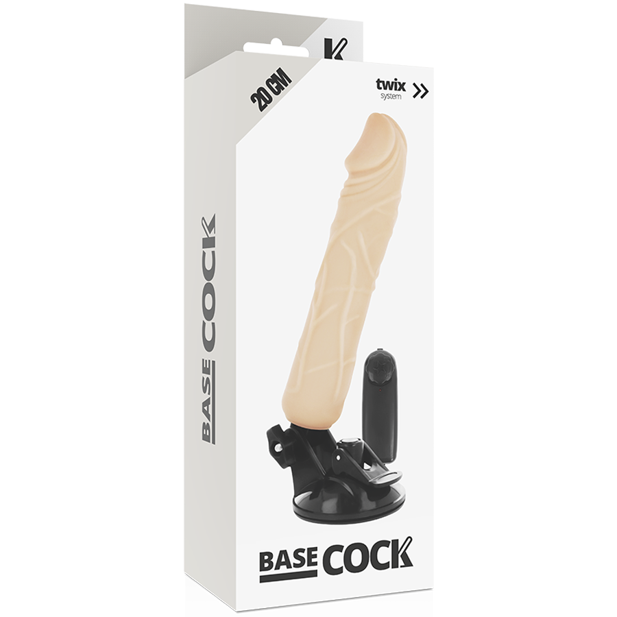 BASECOCK - VIBRATEUR RÉALISTE TÉLÉCOMMANDÉ CHAIR 20 CM -O- 4 CM