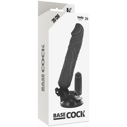 BASECOCK - VIBRATEUR RÉALISTE TÉLÉCOMMANDÉ CHAIR 20 CM -O- 4 CM