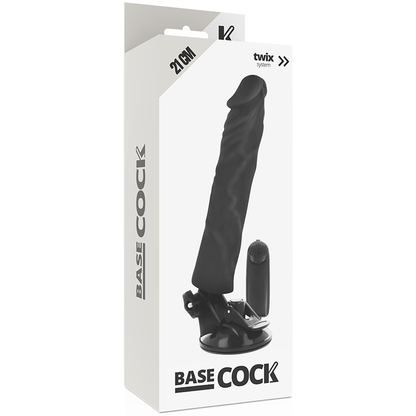 BASECOCK - VIBRATEUR RÉALISTE TÉLÉCOMMANDÉ CHAIR 21 CM -O- 4 CM