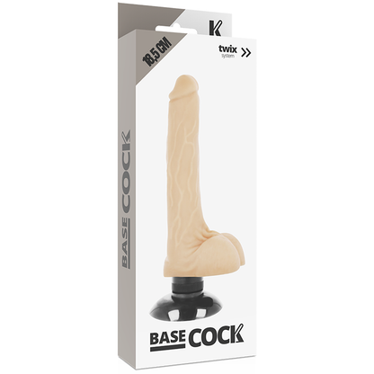 BASECOCK - VIBRATEUR RÉALISTE 2-1 CHAIR 18,5 CM -O- 4 CM