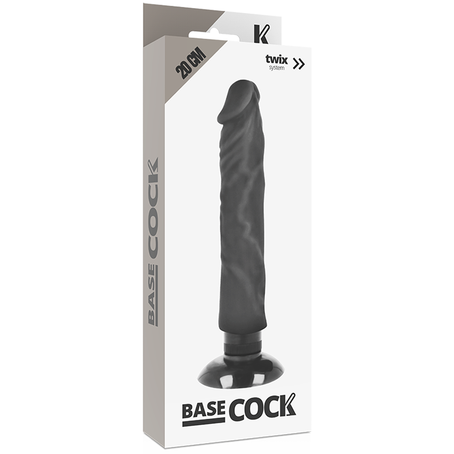 BASECOCK - VIBRATEUR RÉALISTE 2-1 CHAIR 20 CM -O- 4 CM