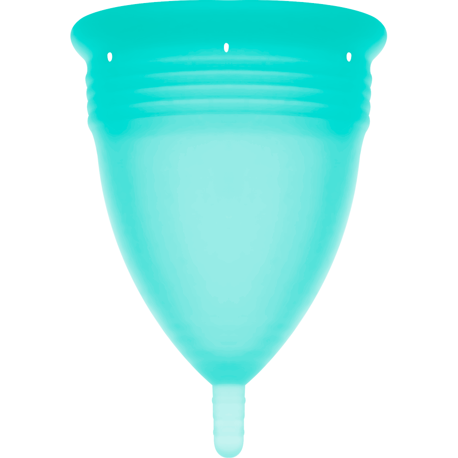 STERCUP - COPA MENSTRUAL FDA DE SILICONA AGUAMARINA - TALLA L