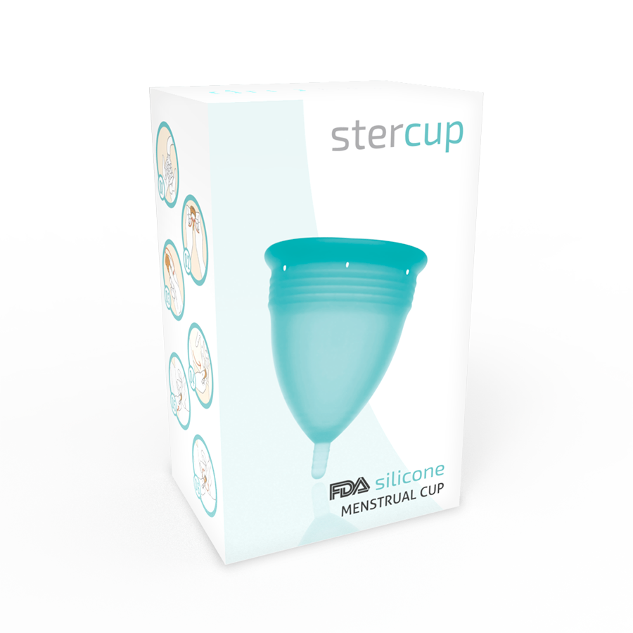 STERCUP - COPA MENSTRUAL DE SILICONA FDA AGUAMARINA - TALLA S