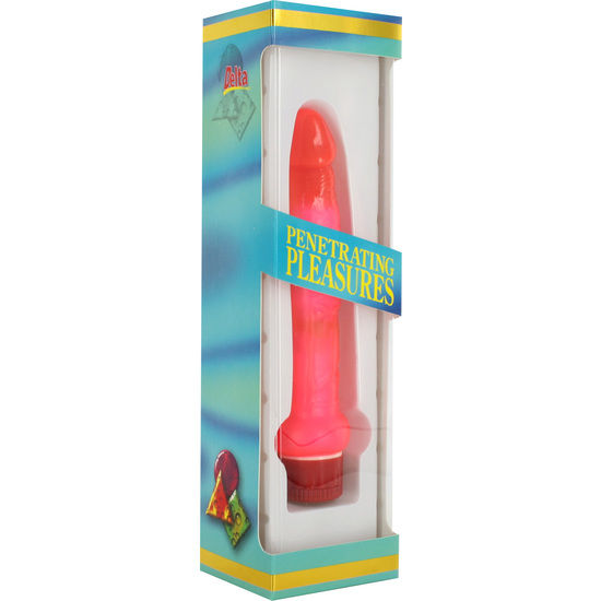 SEVEN CREATIONS - JELLY THIN PINK ANAL VIBRATOR