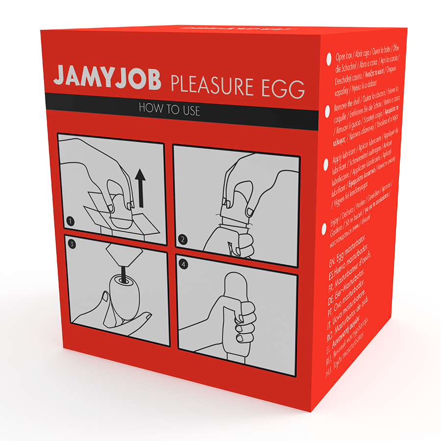 JAMYJOB - OEUF MASTURBATEUR VERSION ROUGE DISCRET