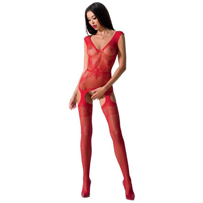 PASIÓN - MUJER BS062 BODYSTOCKING ROJO TALLA ÚNICA