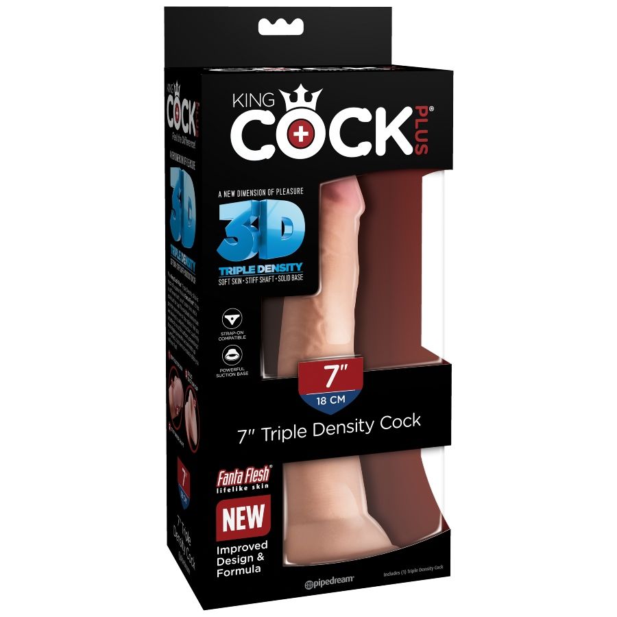 KING COCK - GODE TRIPLE DENSITÉ 18 CM