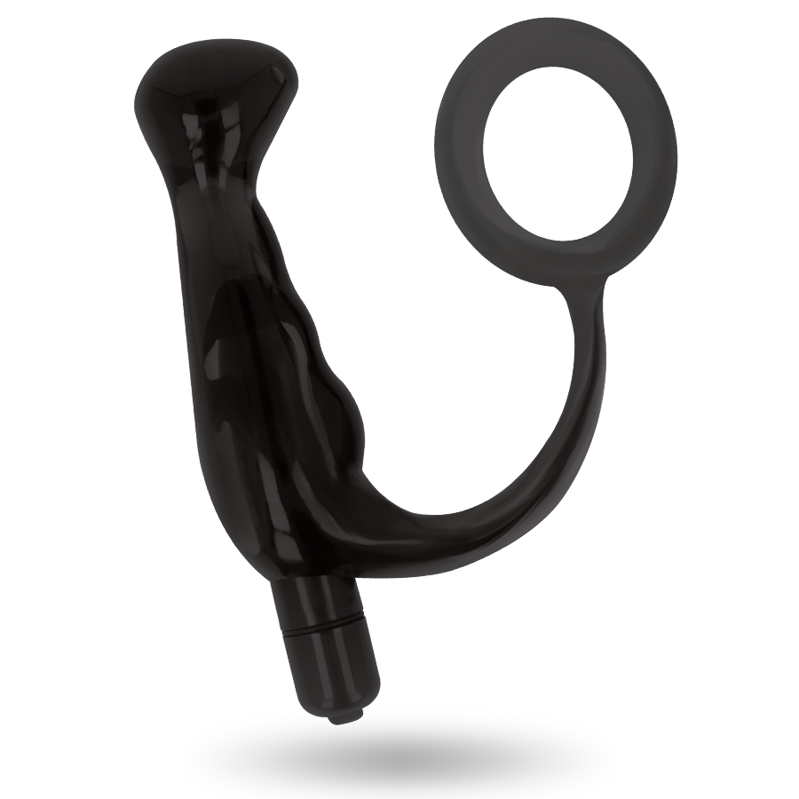 JUGUETES ADICTOS - VIBRADOR PROST TICO NEGRO 10 CM