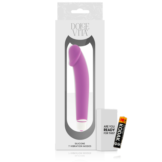 DOLCE VITA - REALISTIC LILAC SILICONE VIBRATOR