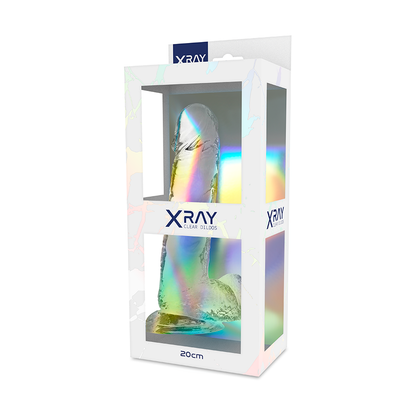 X RAY - GODE RÉALISTE TRANSPARENT CLAIR 20 CM -O- 4,5 CM
