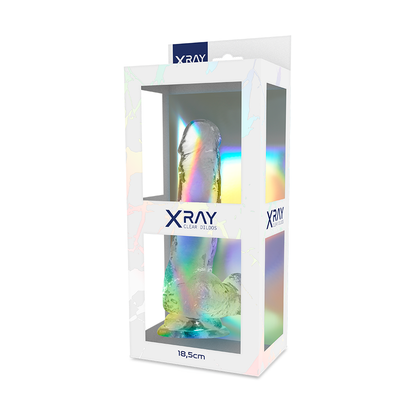 X RAY - GODE RÉALISTE TRANSPARENT ET TRANSPARENT 18,5 CM -O- 3,8 CM