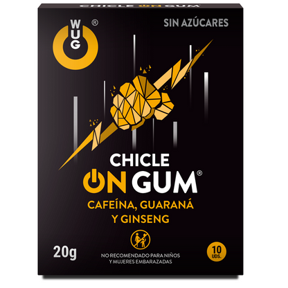 WUG GUM - GOMME À LA CAFÉINE, AU GINSENG ET AU GUARANA 10 UNITÉS