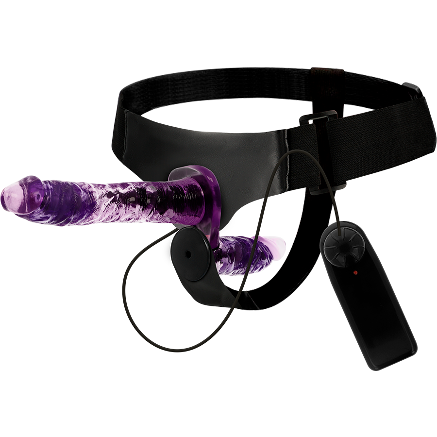 HARNESS ATTRACTION - RODNEY DOUBLE PENETRACI N VIBRATOR 18 CM -O- 3.5 CM