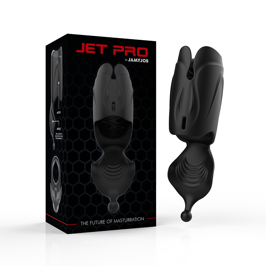 JAMYJOB - STROKER VIBRATEUR MASTURBATEUR 2 MOTEURS