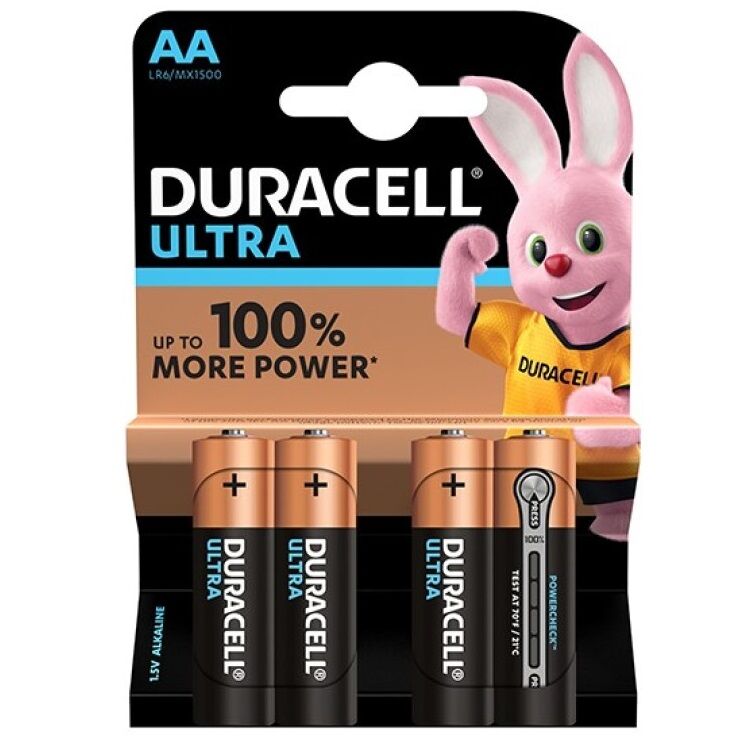 DURACELL - PILA ULTRA POTENCIA AA LR6 4UNIDADES