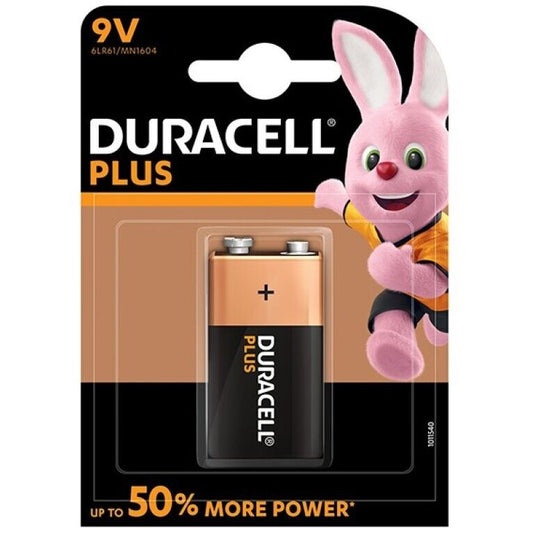 DURACELL - PLUS POWER BATTERY 9V LR61 1UNIT