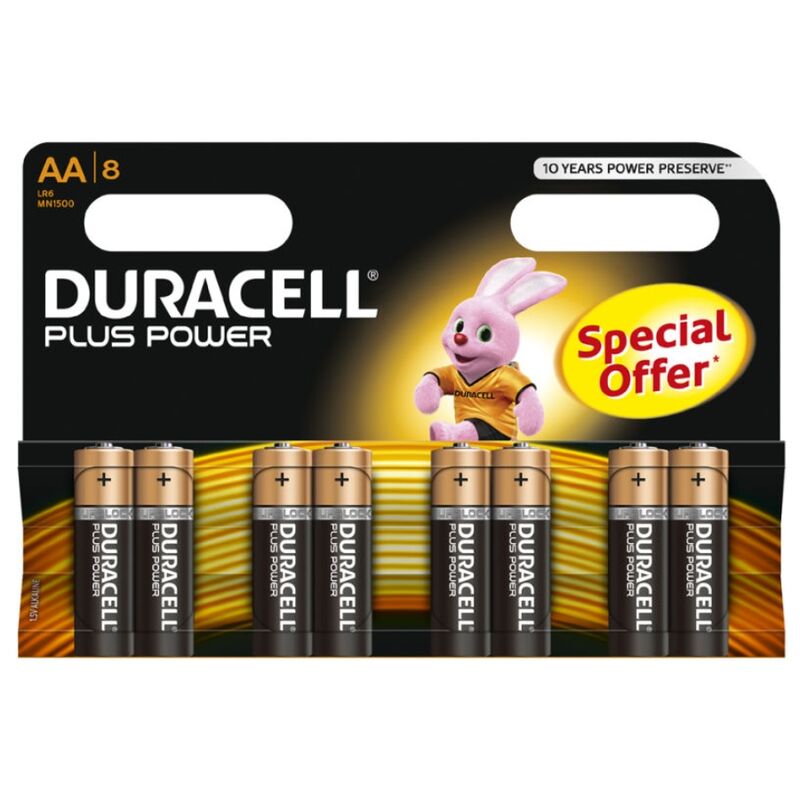 DURACELL - PILA PLUS POWER AA LR6 8UNIDADES