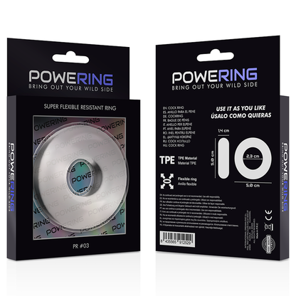 POWERING - ANILLO PARA EL PENE SUPER FLEXIBLE Y RESISTENTE 5CM PR03 TRANSPARENTE