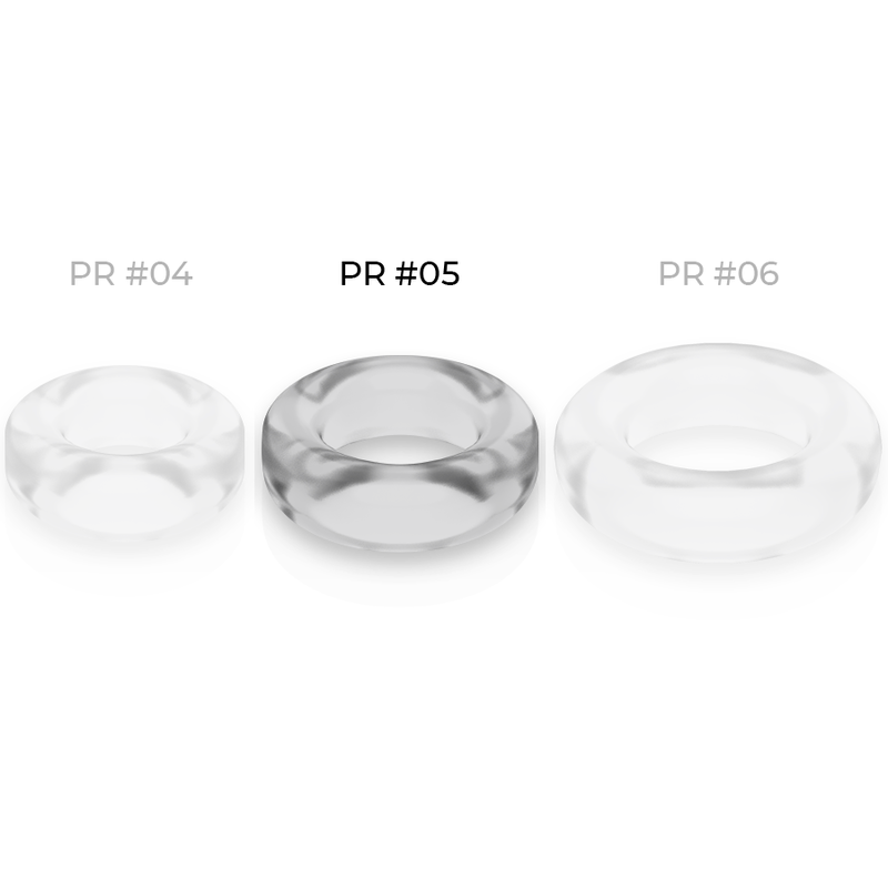 POWERING - ANILLO PARA EL PENE SUPER FLEXIBLE Y RESISTENTE 4.8CM PR05 TRANSPARENTE