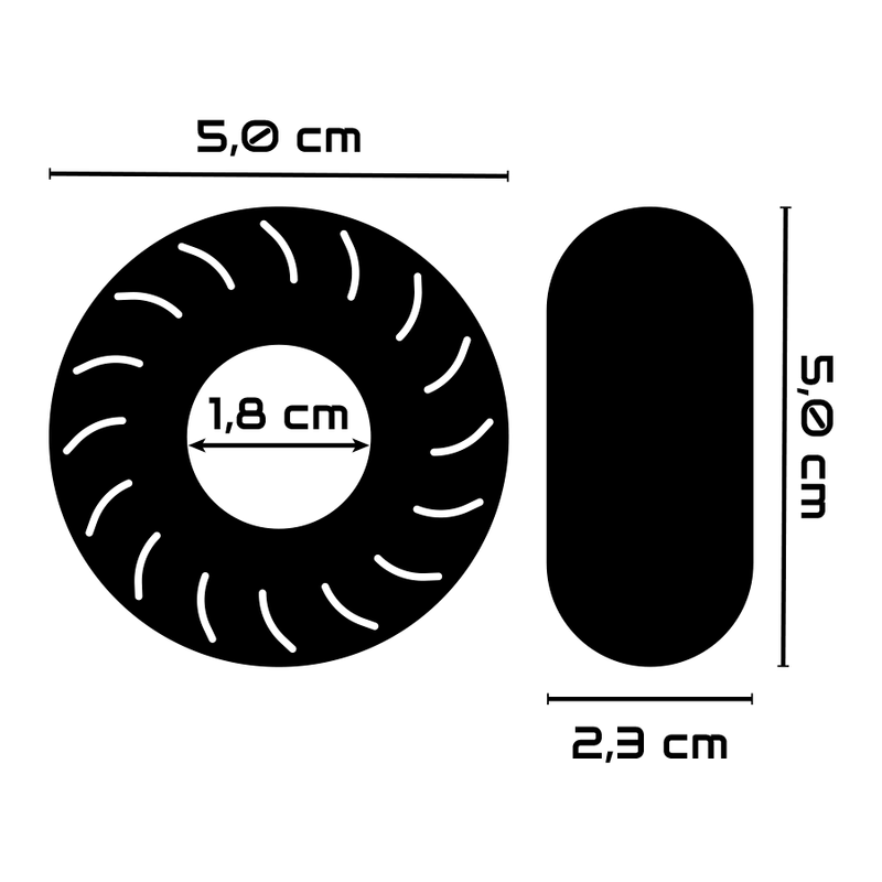 POWERING - ANNEAU PÉNIS SUPER FLEXIBLE ET RÉSISTANT 5CM PR08 TRANSPARENT