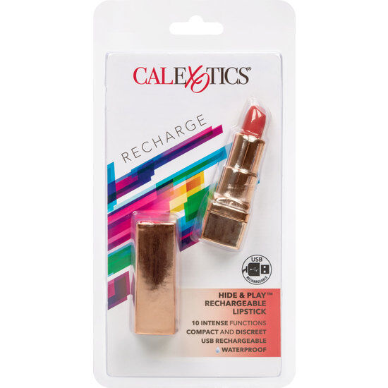 CALEXOTICS - LÁPIZ LABIAL RECARGABLE BALA HIDE &amp; PLAY ROJO