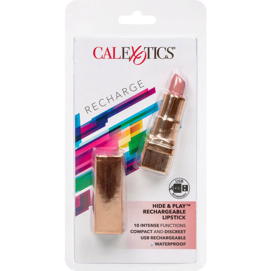 CALEXOTICS - LÁPIZ LABIAL RECARGABLE BALA HIDE &amp; PLAY ROSA SUAVE