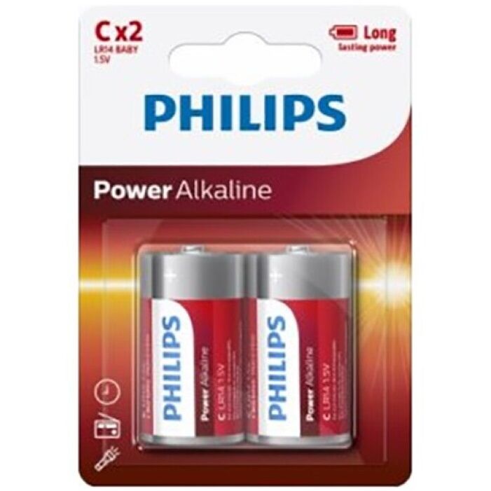 PHILIPS - PILES D'ALIMENTATION PILA C LR14 PACK 2